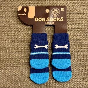 Blue Non-Slip Dog Socks